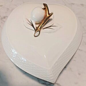 Mikasa Ivory Bone China Heart Jewelry Candy Dish